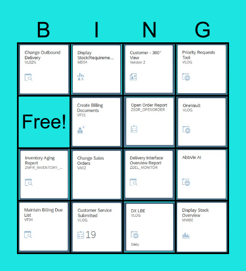 OUS CLP BINGO card 3 Bingo Card