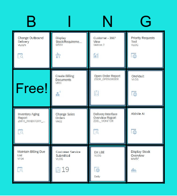 OUS CLP BINGO card 3 Bingo Card