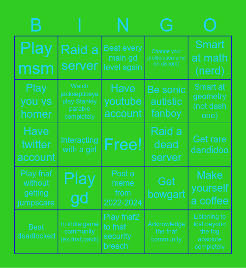 Qkhaiahah Bingo Card
