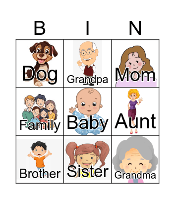 FAMILY Bingo Card