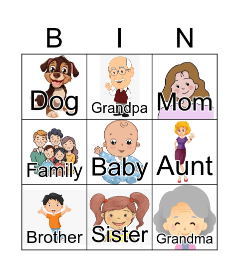 FAMILY Bingo Card