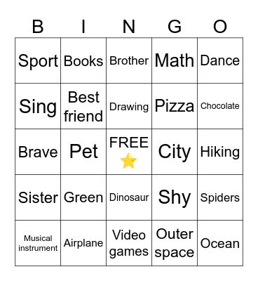 Get to Know Me BINGO Card