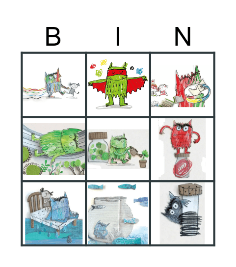 Color monster Bingo Card