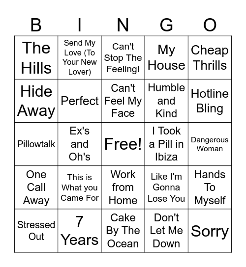 SINGO Bingo Card