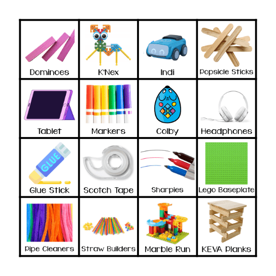 STEM Tools BINGO Card