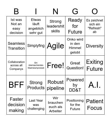 Meeting Bingo Card