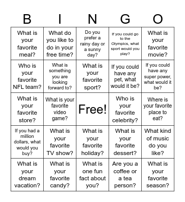 Bingo Card