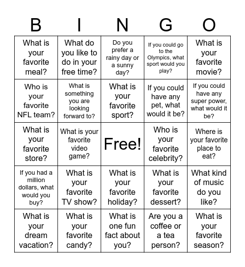 Bingo Card