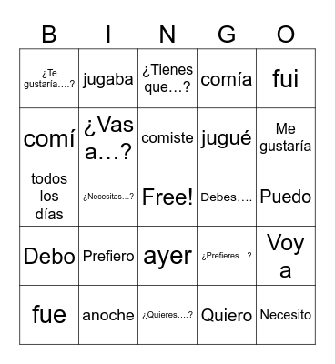 Review for FLACS Bingo Card