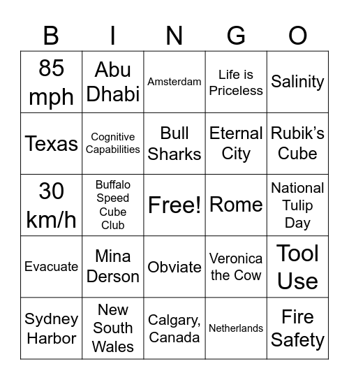 CNN 10 1/21/26 Bingo Card