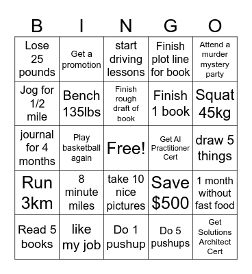2026 Bingo Card