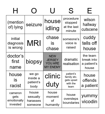 House Bingo New And Improved Bingo Card