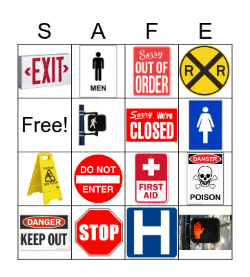 Safe Bingo Card