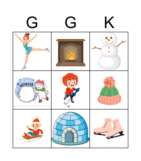 Winter Binog Bingo Card