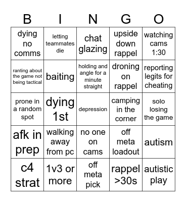 MacieJay Bingo Card
