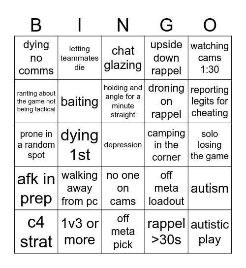 MacieJay Bingo Card