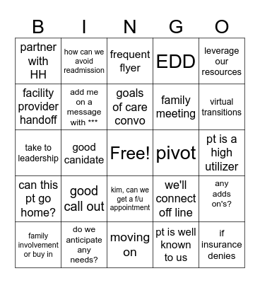 ELOS BINGO Card