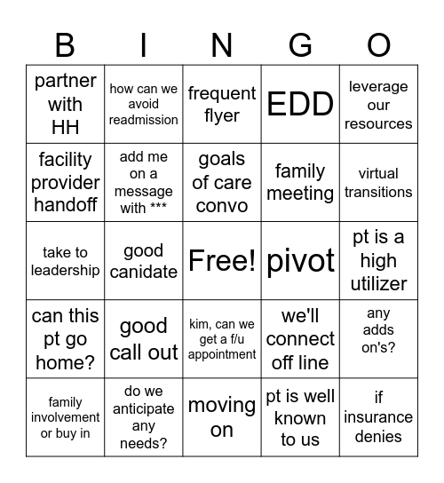 ELOS BINGO Card