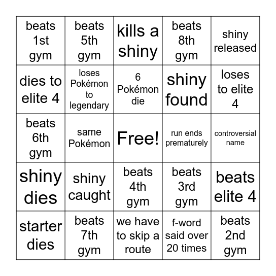 soul link Bingo Card