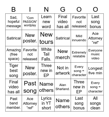 Compassion Bingo Card