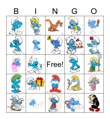 Smurfen Bingo Card