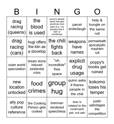 gladlands ep 3 Bingo Card