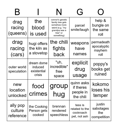 gladlands ep 3 Bingo Card