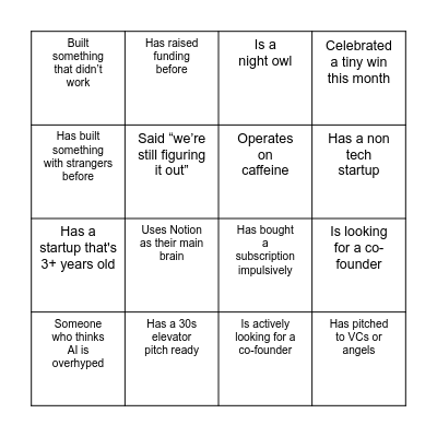 Set 6 Bingo Card