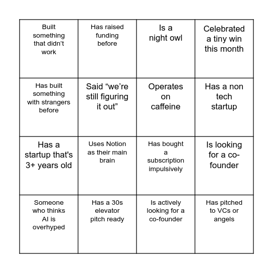 Set 6 Bingo Card