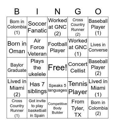 NM Bingo! Bingo Card