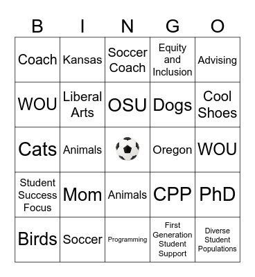 Dr. Strowbridge Bingo Card