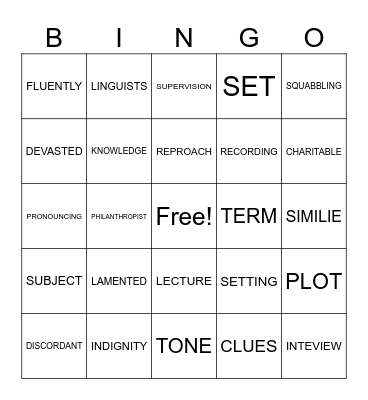 CROSSING GENERATIONS Bingo Card