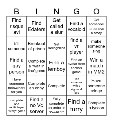 IM GAY Bingo Card
