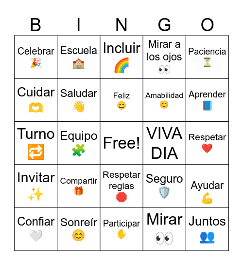 Bingo de pertenecia Bingo Card