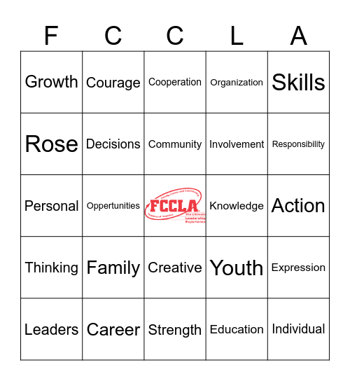 FCCLA BINGO Card