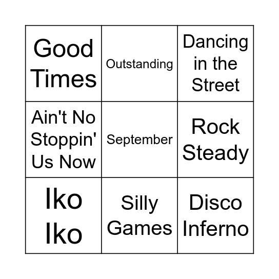 Mardi Gras 1 Bingo Card