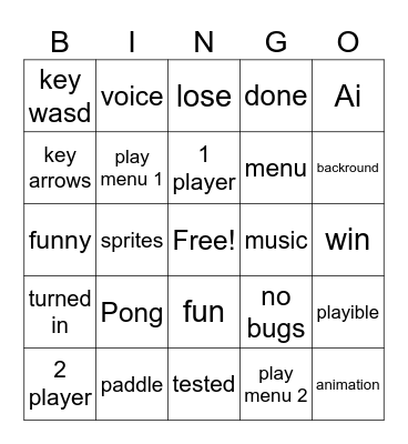 normal Bingo Card