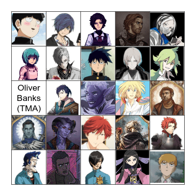 Favorite Character Bingo Card