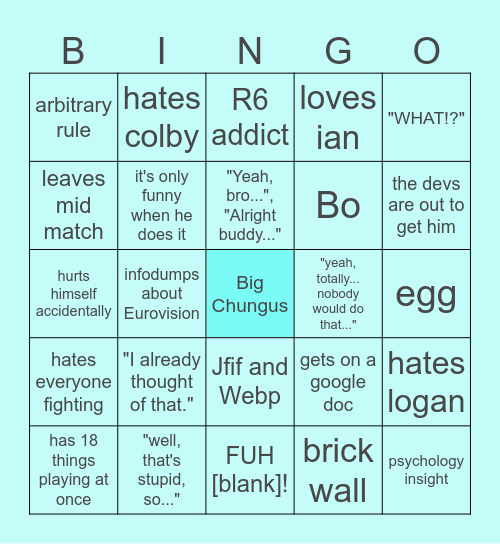 Ron Bingo Card