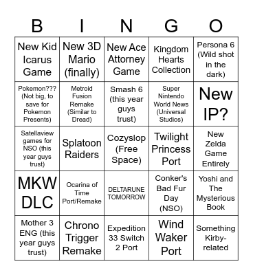 Winter 2026 Direct Bingo Card