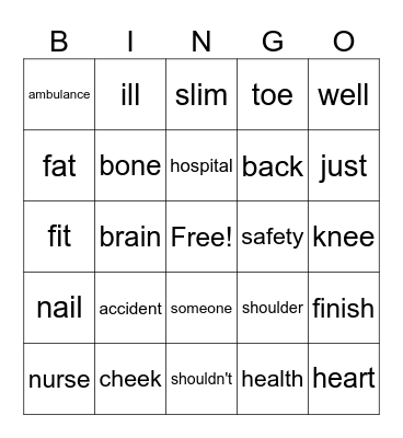 Bingo (C L4) Bingo Card