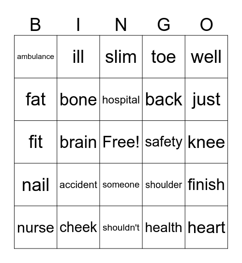 Bingo (C L4) Bingo Card