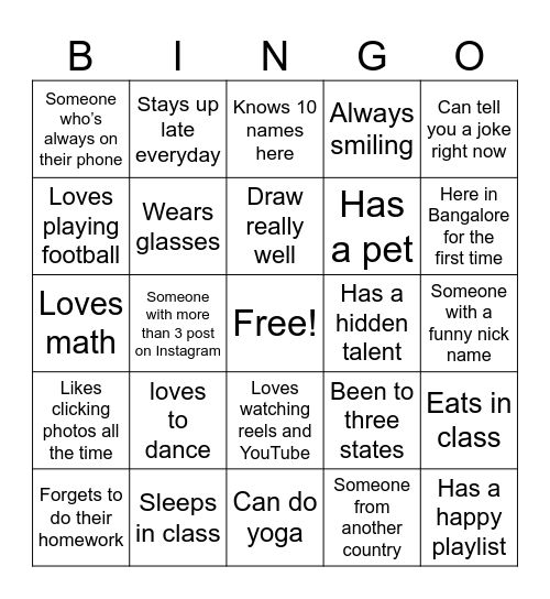 WeJump int Conference Bingo Card
