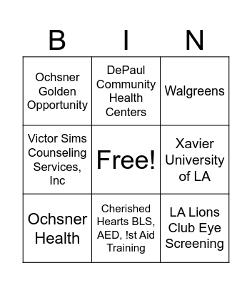 New You, New Year Bingo Card