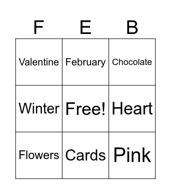 February Bingo Card