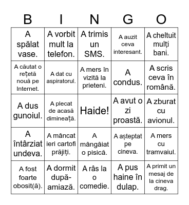 Găsește o persoană care... Bingo Card