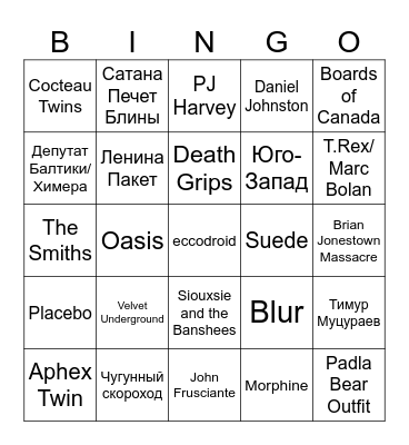 Blevarium Bingo Card