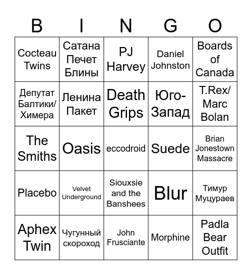 Blevarium Bingo Card