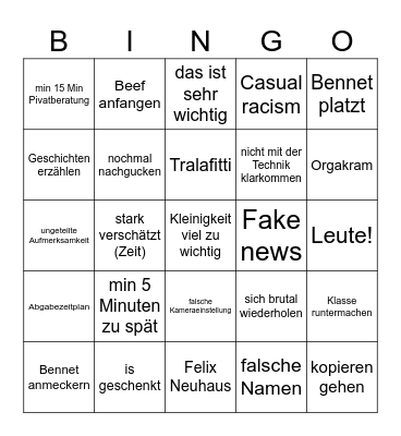 Das große Mathias Repöhler Bingo Card