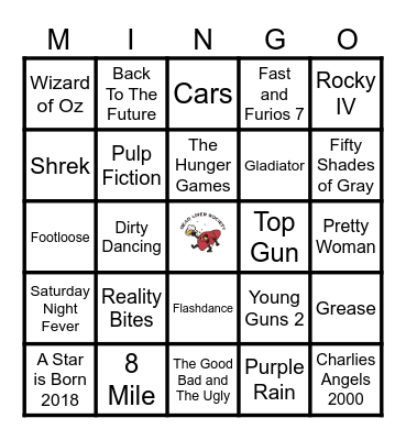 Movie Hits! Bingo Card